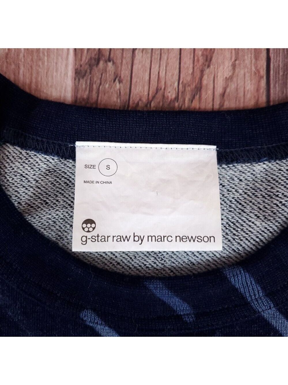 G-Star Raw by Marc Newson Mens Small Stars Sky Painted Printer Sweatshirt Navy - Picture 8 of 12